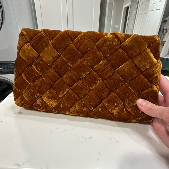 Loeffler Randall Handbags - Luxurious Velvet Clutch in Rich Gold